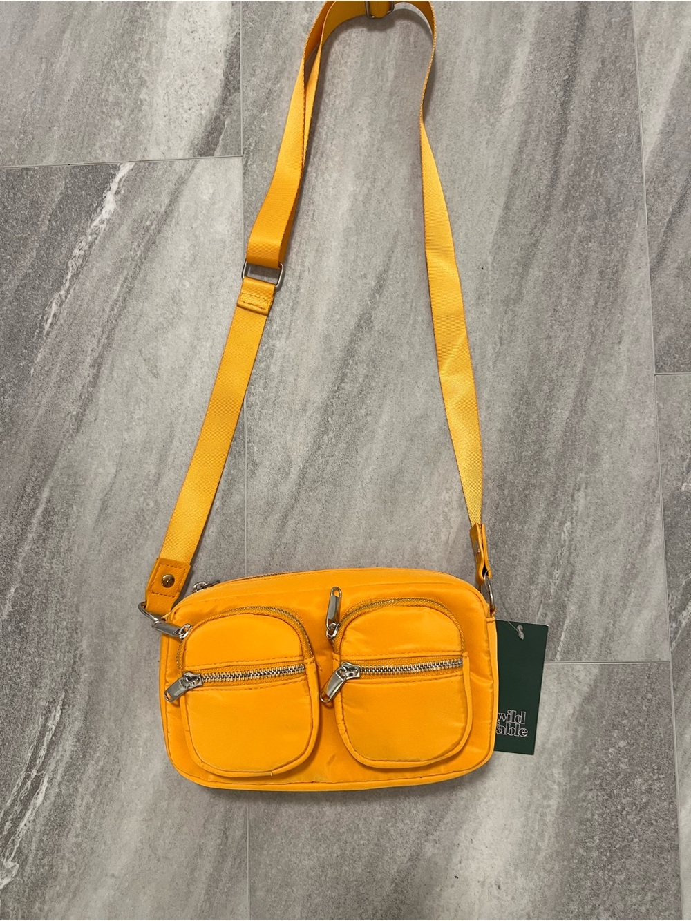 NEW! Wild Fable Crossbody Bag with Pockets Yellow Orange